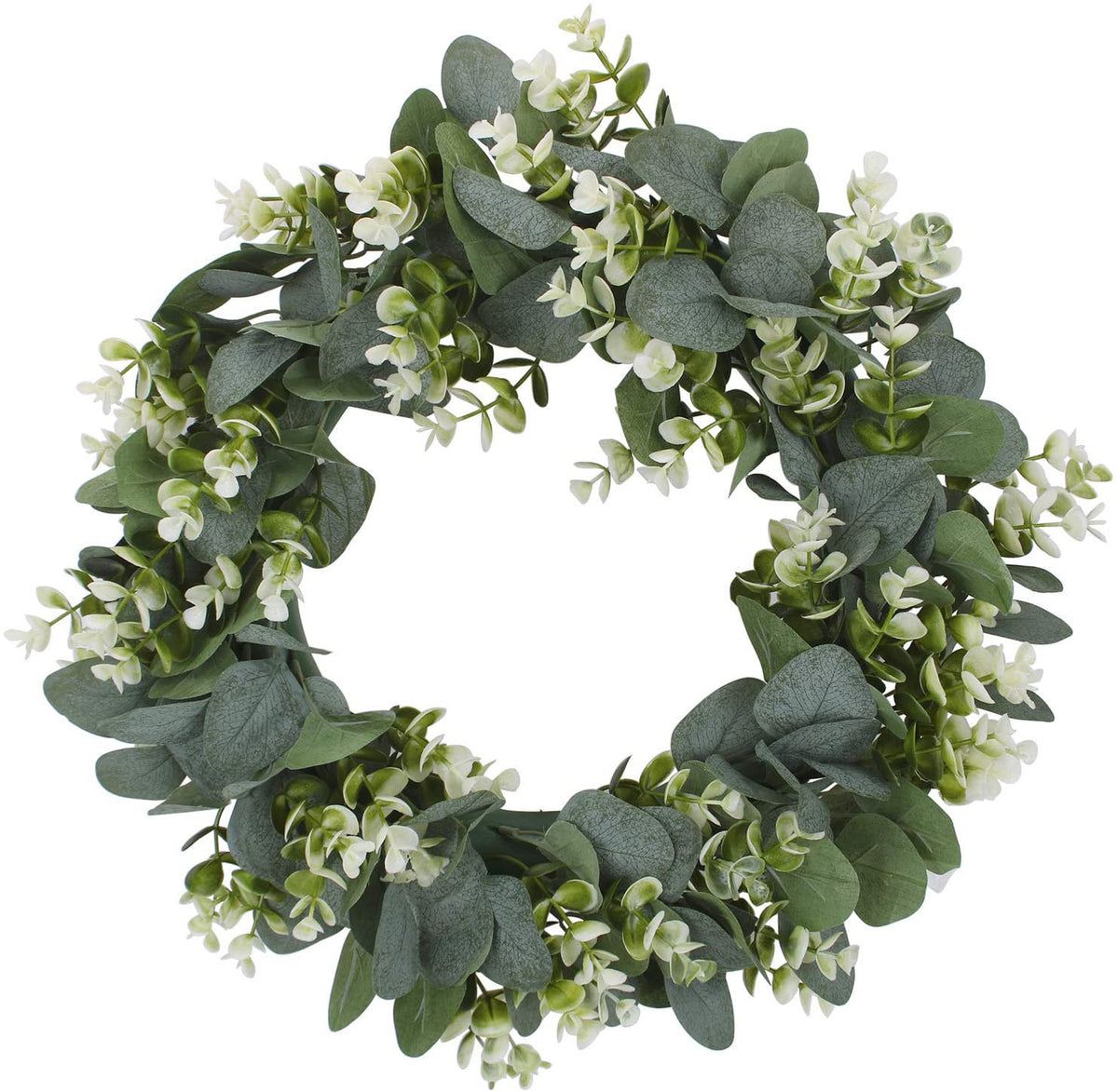 SoftHaven Faux Eucalyptus Wreath, 42cm - view 5