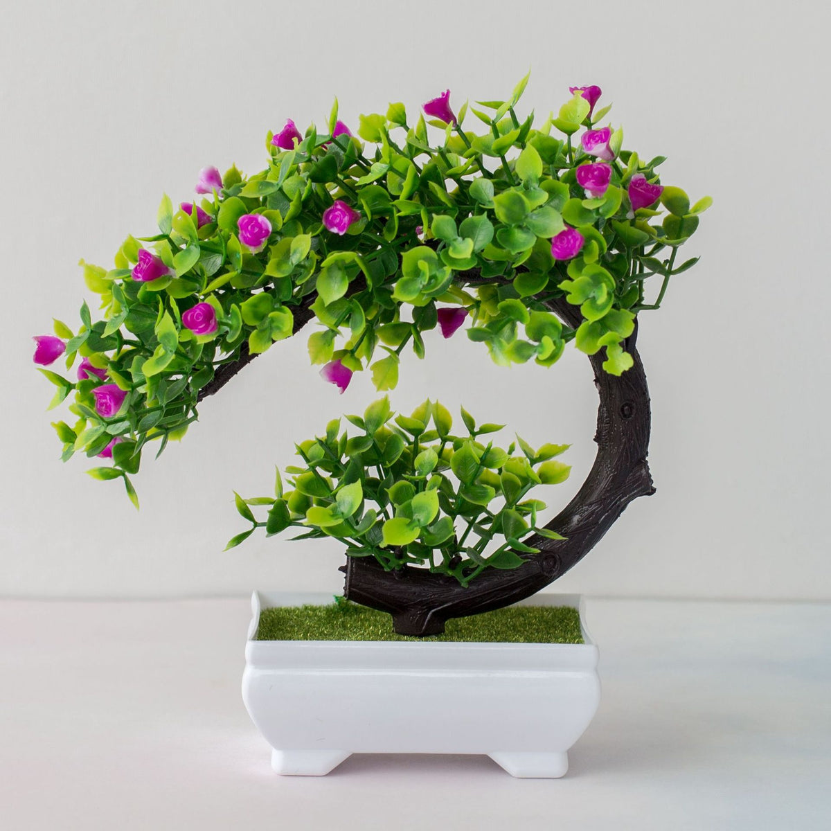 SoftHaven Mini Faux Bonsai Plant in White Pot - view 8
