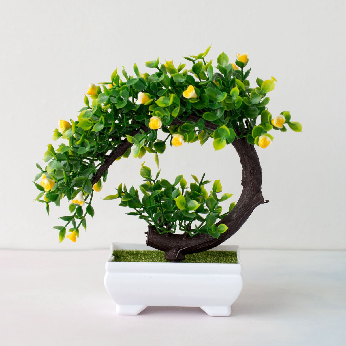 SoftHaven Mini Faux Bonsai Plant in White Pot - view 5