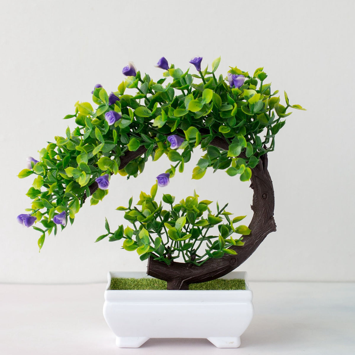 SoftHaven Mini Faux Bonsai Plant in White Pot - view 3