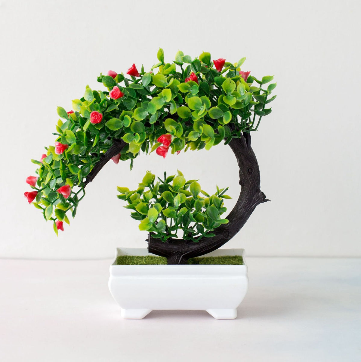 SoftHaven Mini Faux Bonsai Plant in White Pot - view 4