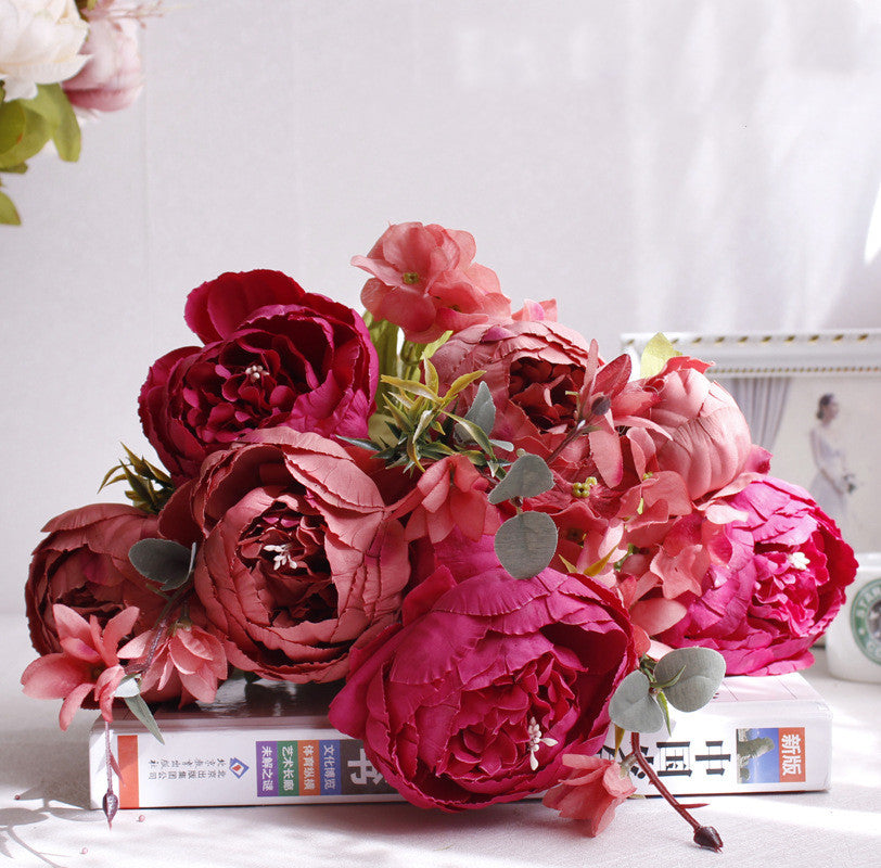 SoftHaven Faux Peony Bouquet - view 3