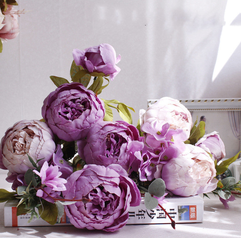 SoftHaven Faux Peony Bouquet - view 6