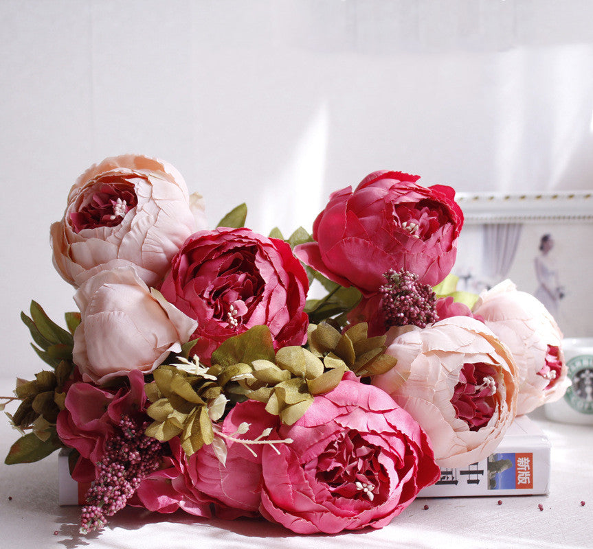 SoftHaven Faux Peony Bouquet - view 4