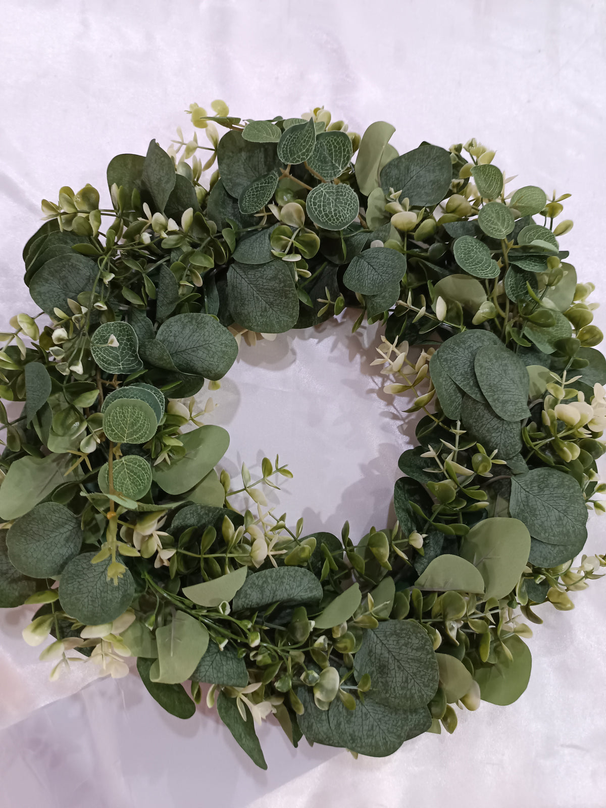 SoftHaven Faux Eucalyptus Wreath, 42cm - view 4